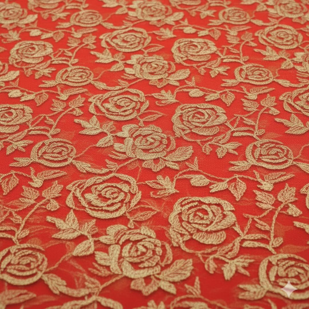 Shree Decorative Premium Drawstring Shagun Potli Bags For Gifting, Red And Gold Rose Design (Pack Of 30 Pcs), Small Gift Pouches (13X10 Cm), Shagun Dry Fruits Packing, Diwali Gift, Small Pouches/Potli For Return Gifts