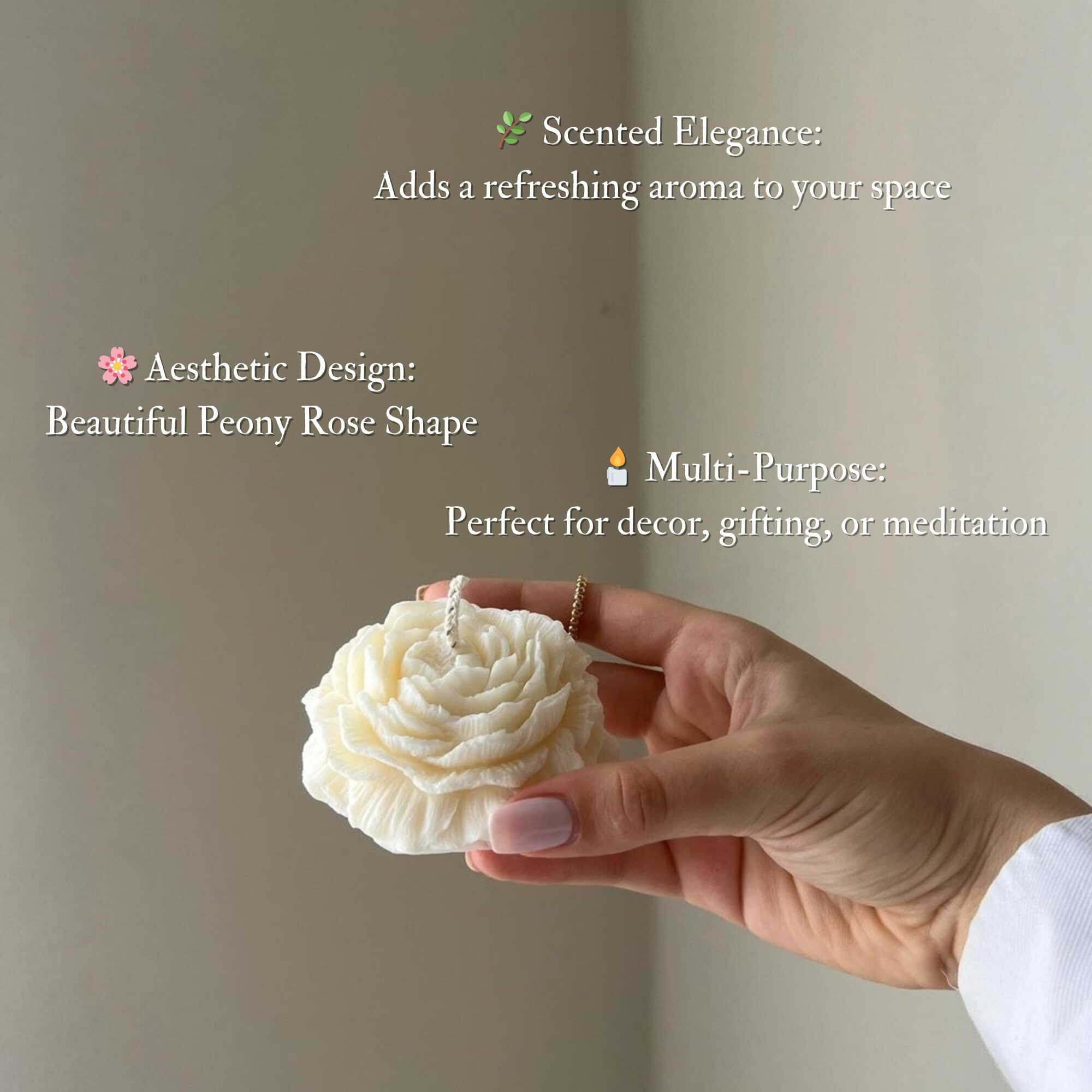 Seraaf 2Pcs Peony Diwali Decoration For Home Scented Candle Set | Scented Candles For Decoration & Diwali Gifts For Family And Friends, Made With 100% Soy Wax, Clean Smokeless Burn Fragrance Candle