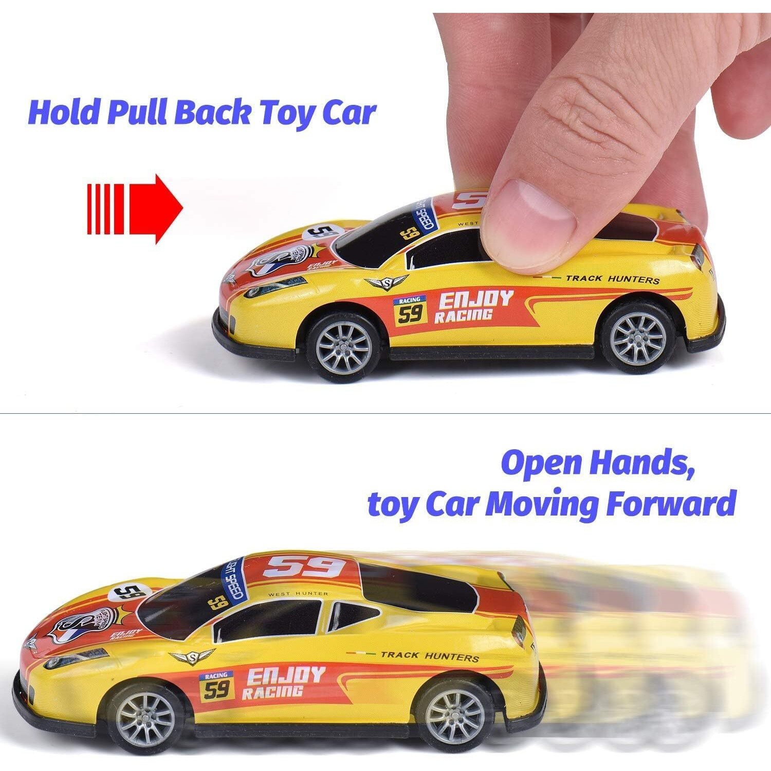 Amitasha 10 Unbreakable Racing Mini Diecast Car Models Set For Kids Pull Back Vehicles Metal Alloy Car Play Set For Kids, Unique Toys, Best Birthday Gift, Diwali Gift, Khilona For Boys(Racing Cars)
