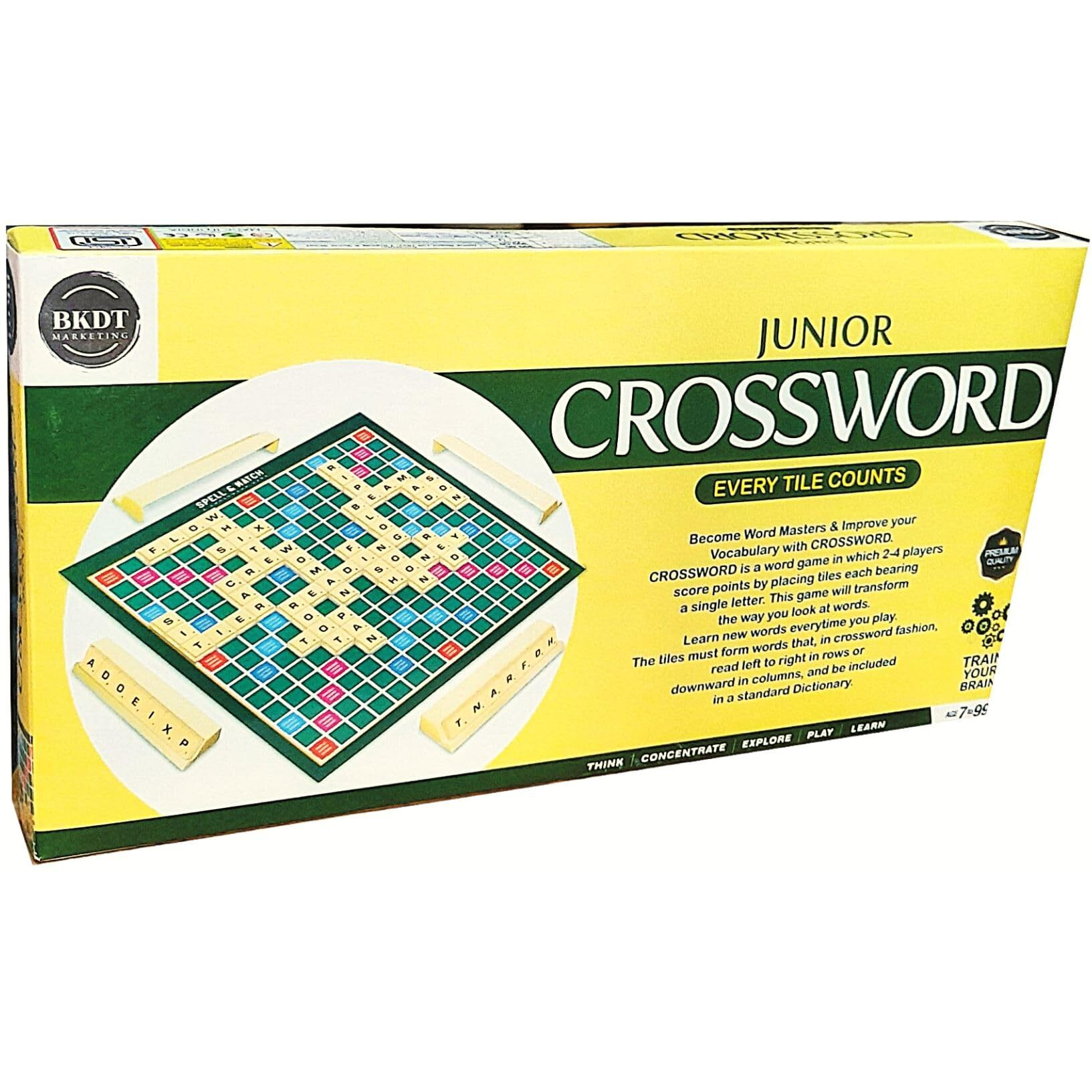 Bkdt Marketing Crossword English Word Puzzle Game For Kids - Vocabulary Builder For Kids (Crossword)-Festival Gifts,Diwali Gift