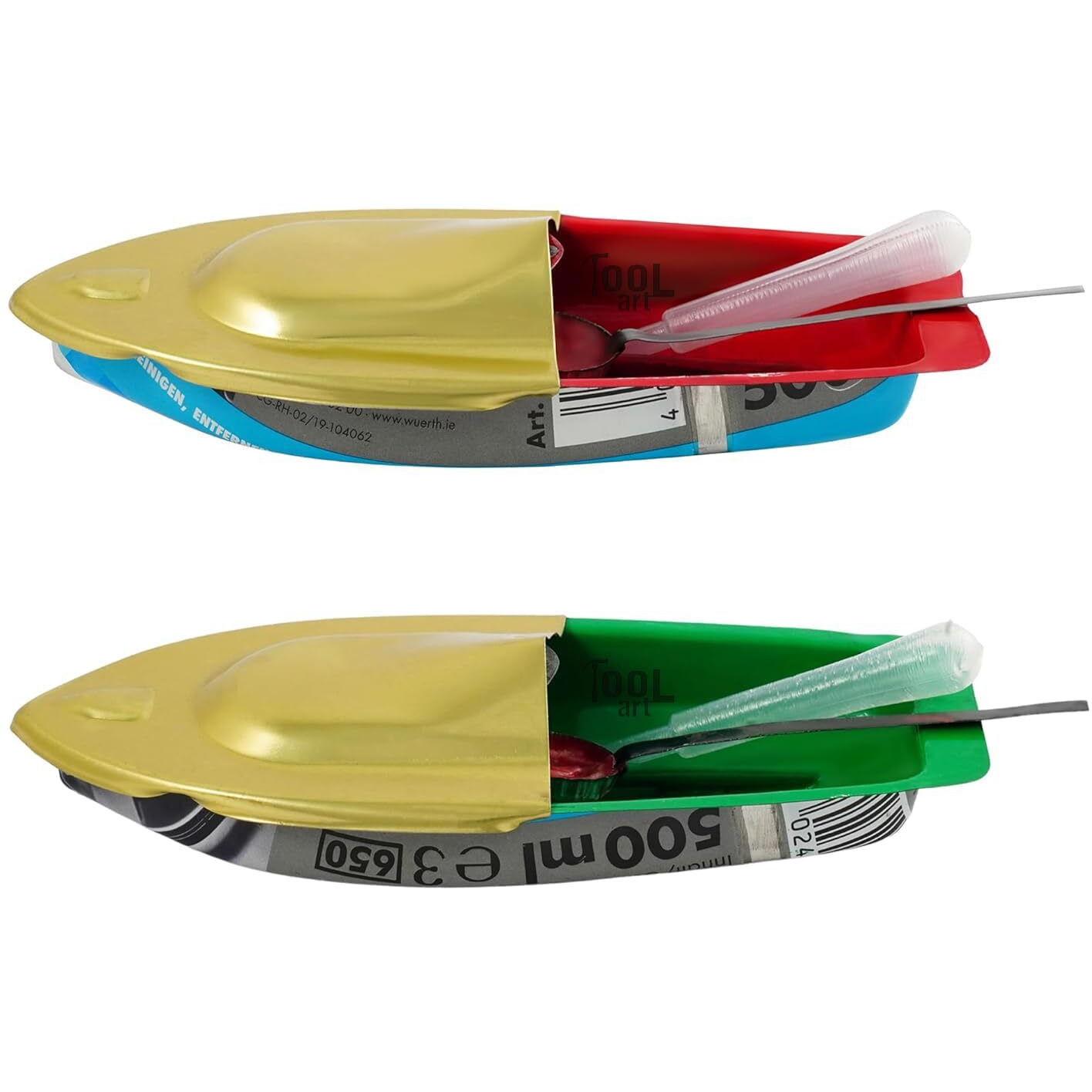 Toolart 2 Pcs Steam Powered Toy Boat Set | Pop Pop Mini Metal Candle Boat For Kids | Retro Science Toy | Color May Vary Best Gift (Rg_Steam_Boat_2S)