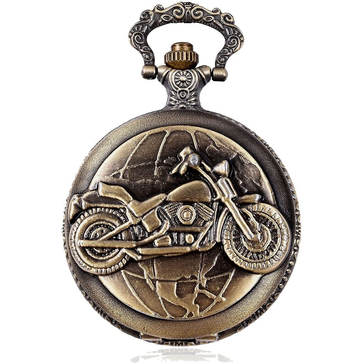 Exciting Lives Vintage Motorbike Pocket Watch Keychain - Gift For Diwali, Christmas Day, Birthday, Anniversary, For Brother, Boyfriend, Husband, Dad, Friend, Party, Corporate Gifting - Keyring
