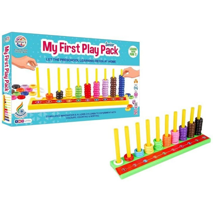 Bkdt Marketing Educational & Learning My First Play Pack Senior For Kids 2 In 1. Learn Counting And Colours With Fun - Improve Mathematical Skills - Festival Gifts,Diwali Gift