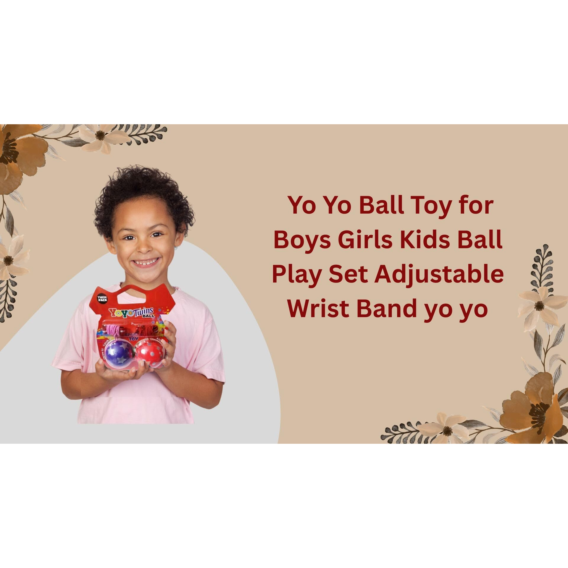 Bkdt Marketing Yo Yo Ball Toy For Boys Girls Kids Ball Play Set Adjustable Wrist Band Yoyo (Pack Of 2)- Festival Gifts,Diwali Gift