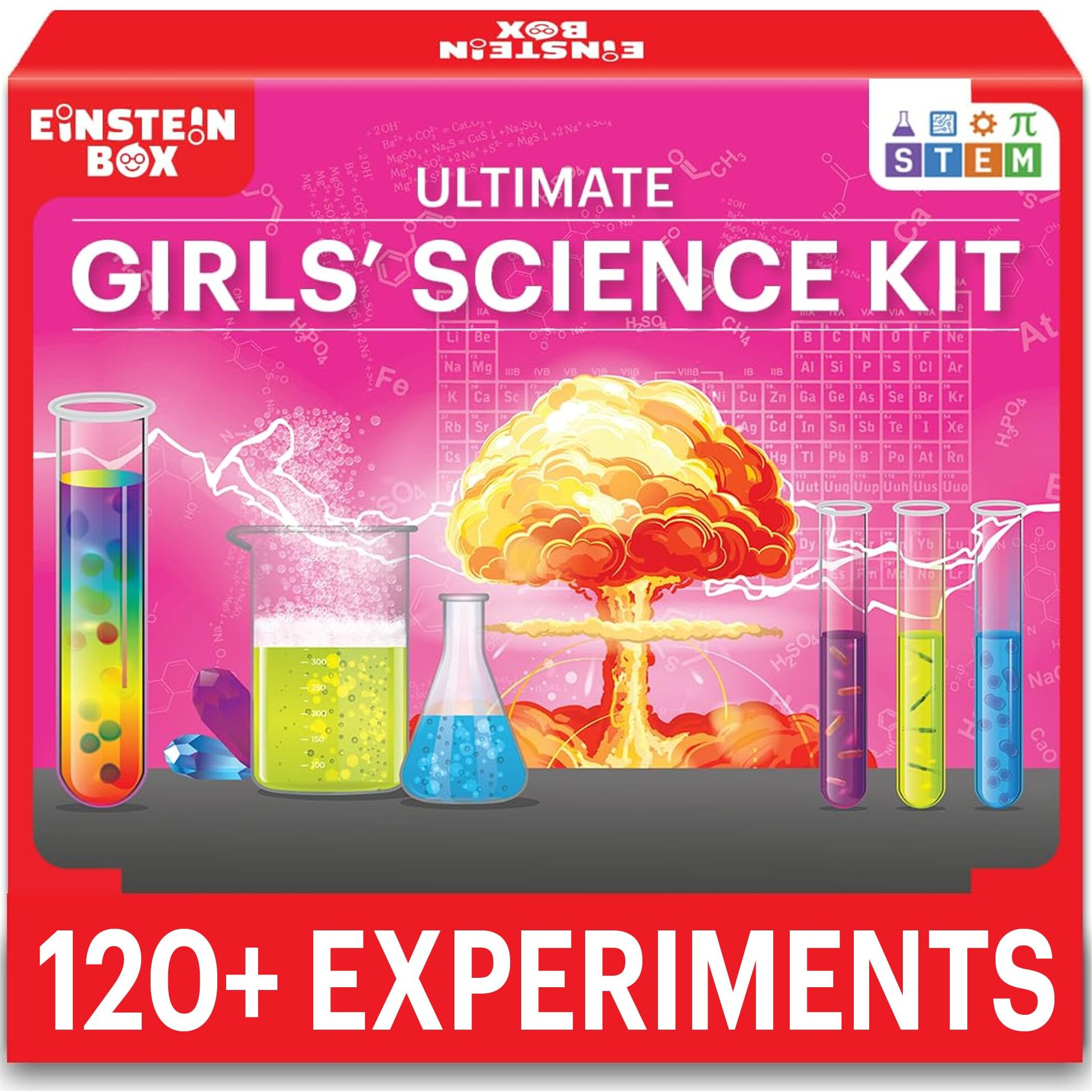 Einstein Box Ultimate Girls' Science Kit For Ages 8-10-14 Years Old| Birthday Gift Ideas For Aged 8+ | Stem Learning Toys For Girls 8,9,10,11,12,13,14 Years Old |