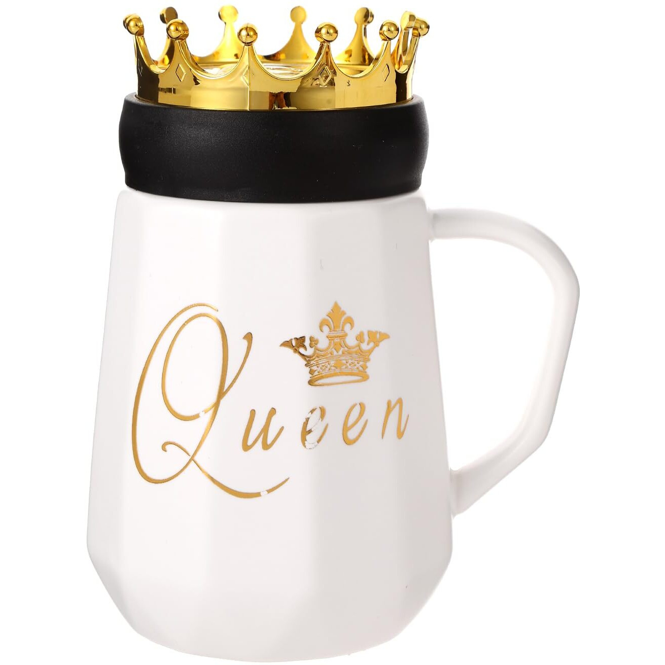 Tied Ribbons Ceramic Queen Coffee Mug (Black, 400 Ml) Birthday Anniversary Wedding Engagement Bridal Shower Newlyweds Married Gifts For Wife Girlfriend Mom Mother Diwali Gifts For Family And Friends