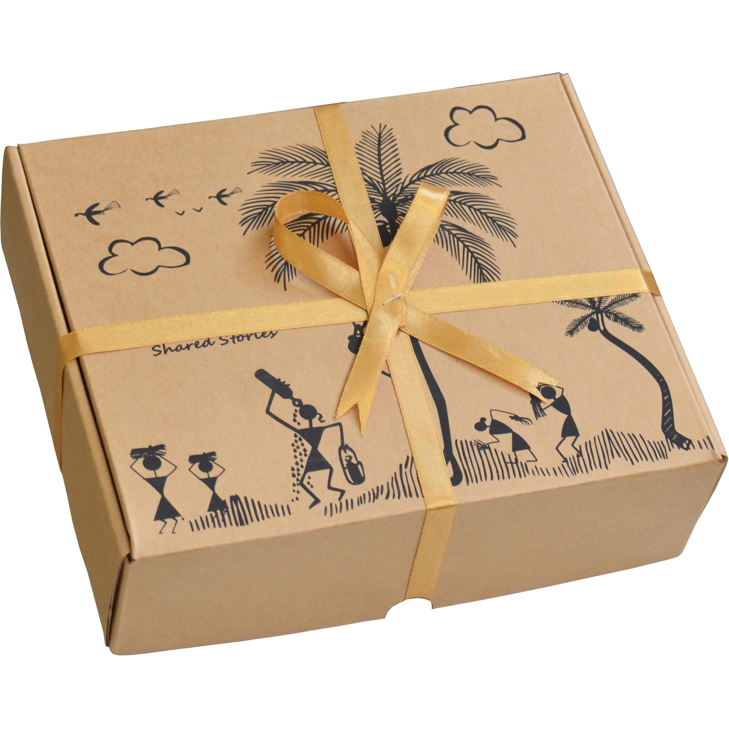 Royal Bee Brothers | Diwali Festive Gift Hamper | 04 Types Of Forest Raw Honey, Wooden Spoon, Message Card | Handcrafted Festive Hampers | Empowering Women Artisans | Gifting Traditions With Love | (Veenapani)