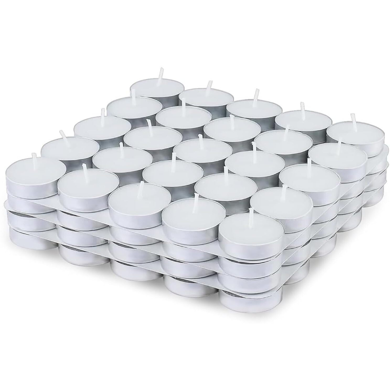 Vime Tealight Candles Pack Of 100 | Unscented Long Burning Wax Candles | Smokeless Small Diyas For Diwali Decoration, Puja, Prayer, Parties, Weddings, Festivals, Home & Event Dcor Lighting