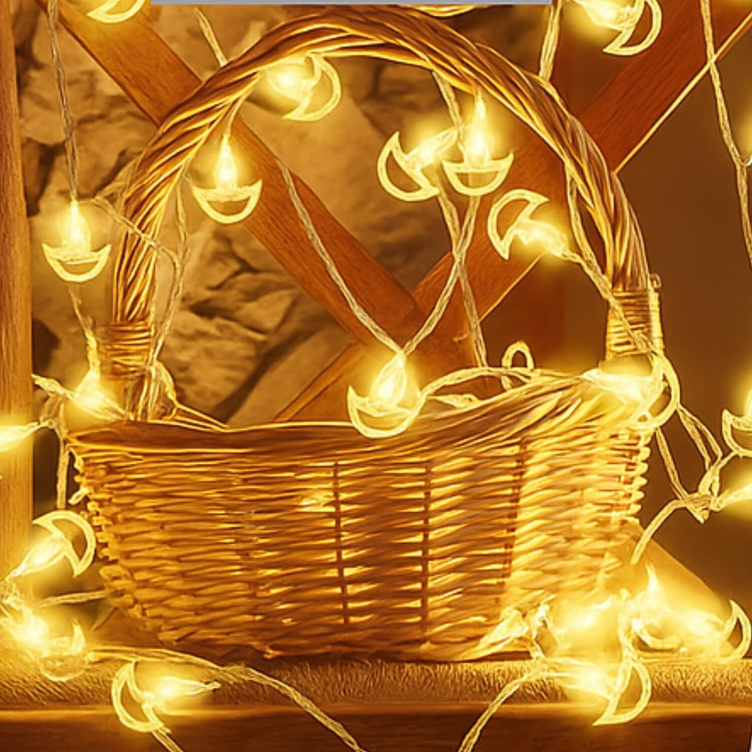 One94Store 14 Led Plastic Diya String Lights  3 Meter Warm White Plug-In Decorative Fairy Lights For Diwali, Pooja Room, Mandir, Home, Festival & Outdoor Decoration (Warm White, Plug-In, Plastic)