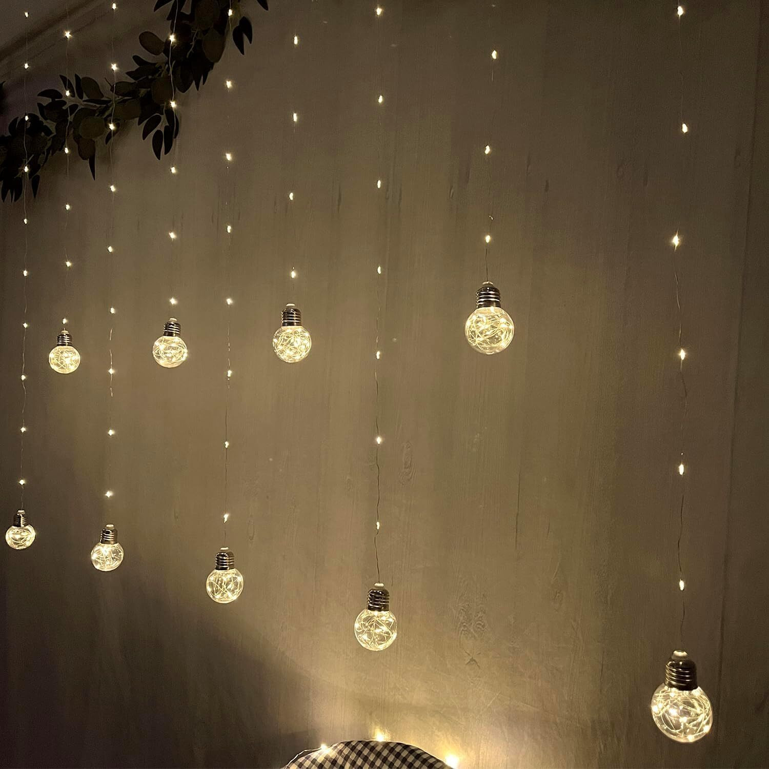 Xergy Wishing Ball Curtain Lights 200 Led Window Curtain String Lights With Remote, Usb Battery Powered Twinkle Globe Fairy Lights Diwali Lights For Decoration For Home Wedding Party Bedroom Christmas