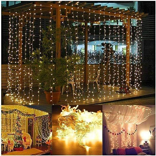 Pesca Led String Lights - 11 Meters, Set Of 2 | Warm White Serial Bulbs For Diwali, Christmas, And Festive Decorations | Indoor & Outdoor Ladi Lighting For Home, Party, And Wedding Dcor