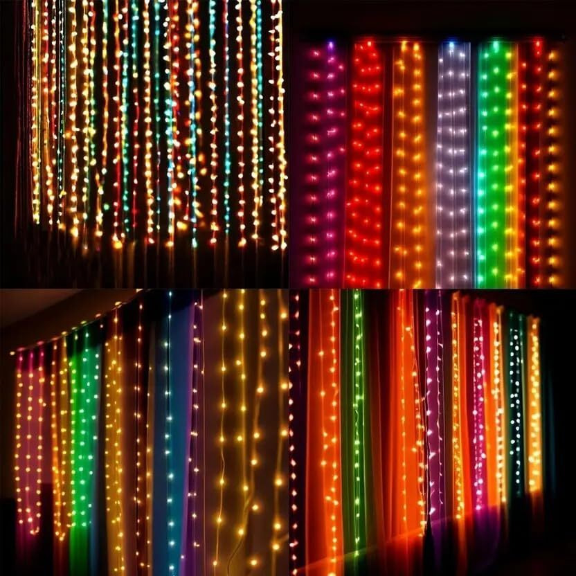 Fulmine 20 Led String Lights Serial Bulbs Ladi Decoration Lighting For Diwali Christmas (10 Meters) - Set Of 5, Multicolour