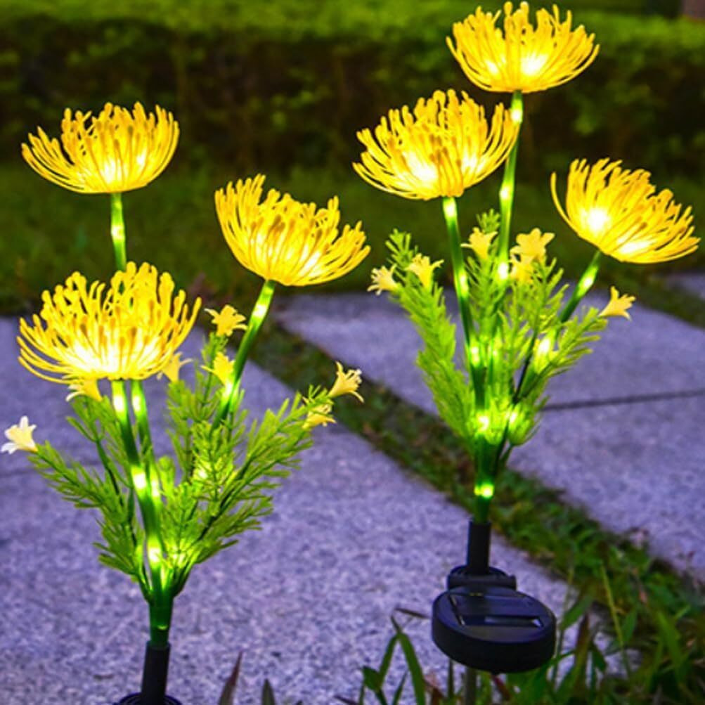 Homehop Solar Light Outdoor Garden Waterproof Flower Lamp With 20 Led For Landscape, Pathway, Balcony, Home Decor & Courtyard, Auto On/Off (Warm White-Abs)