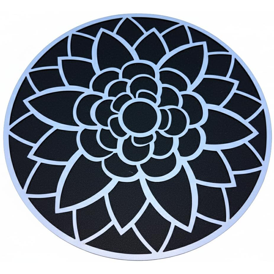 Stepstodo Reusable Portable Rangoli Template Mat. Readymade Rangoli Stencil. Just Fill With Rangoli Or Petals. Traditional Design. Modern Day Ease Of Use. Washable. Floating. (Design C) (11.5 Inch)