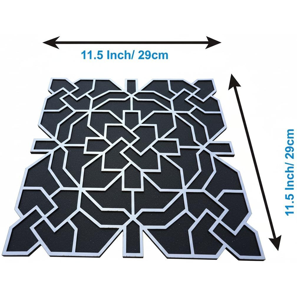 Stepstodo Reusable Rangoli Template Mat. Readymade Rangoli Stencil. Just Fill With Rangoli Or Petals. Traditional Design. Modern Day Ease Of Use. Washable. Floating Base. (Design A) (11.5 Inch)