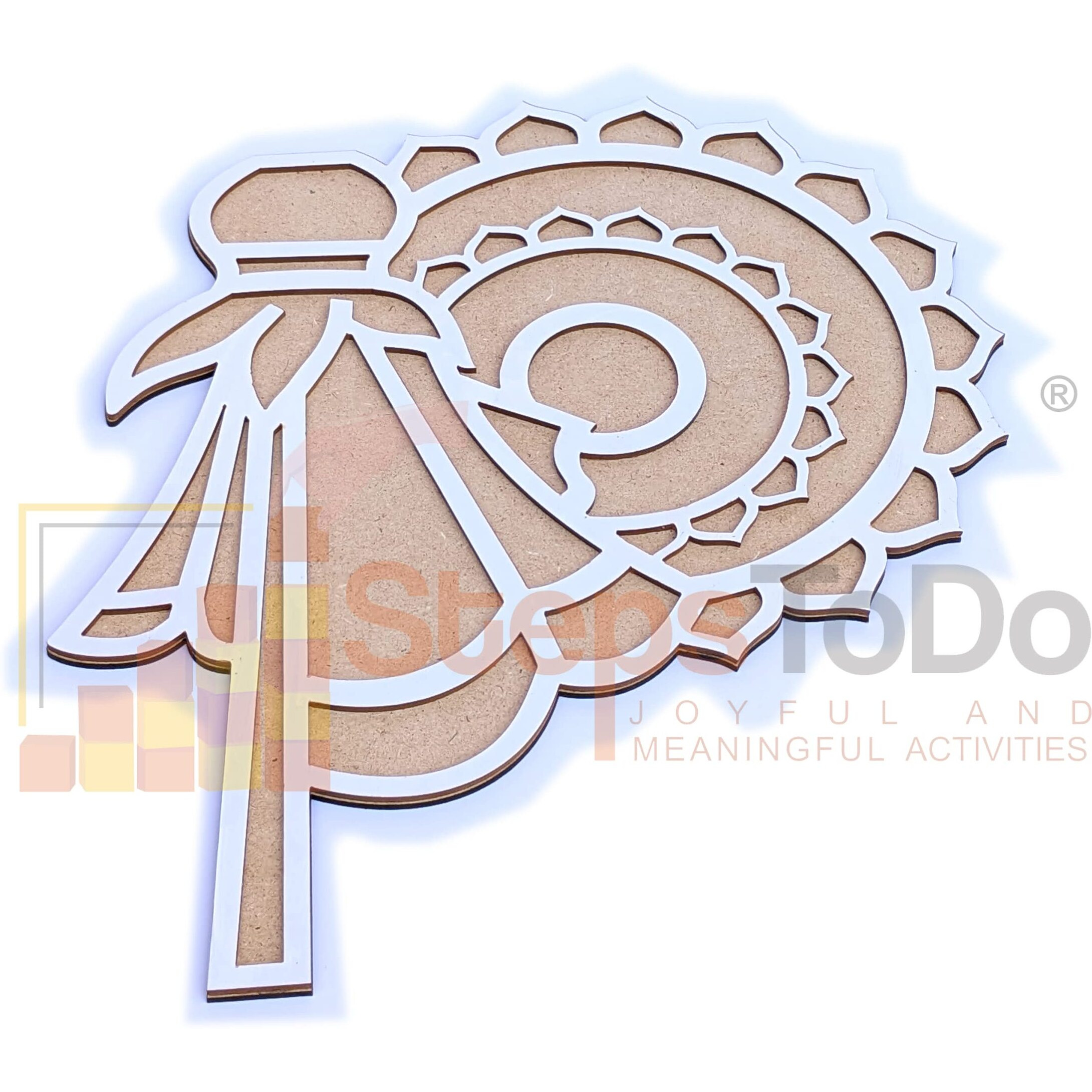 Stepstodo Reusable Rangoli Mat. Gudi Padwa. Ugadi. Flexible, Washable, Readymade Stencil. Just Fill With Rangoli Or Petals. Traditions With Modern Day Ease Of Use. Floating Base (Design L) (11.5 Inch)