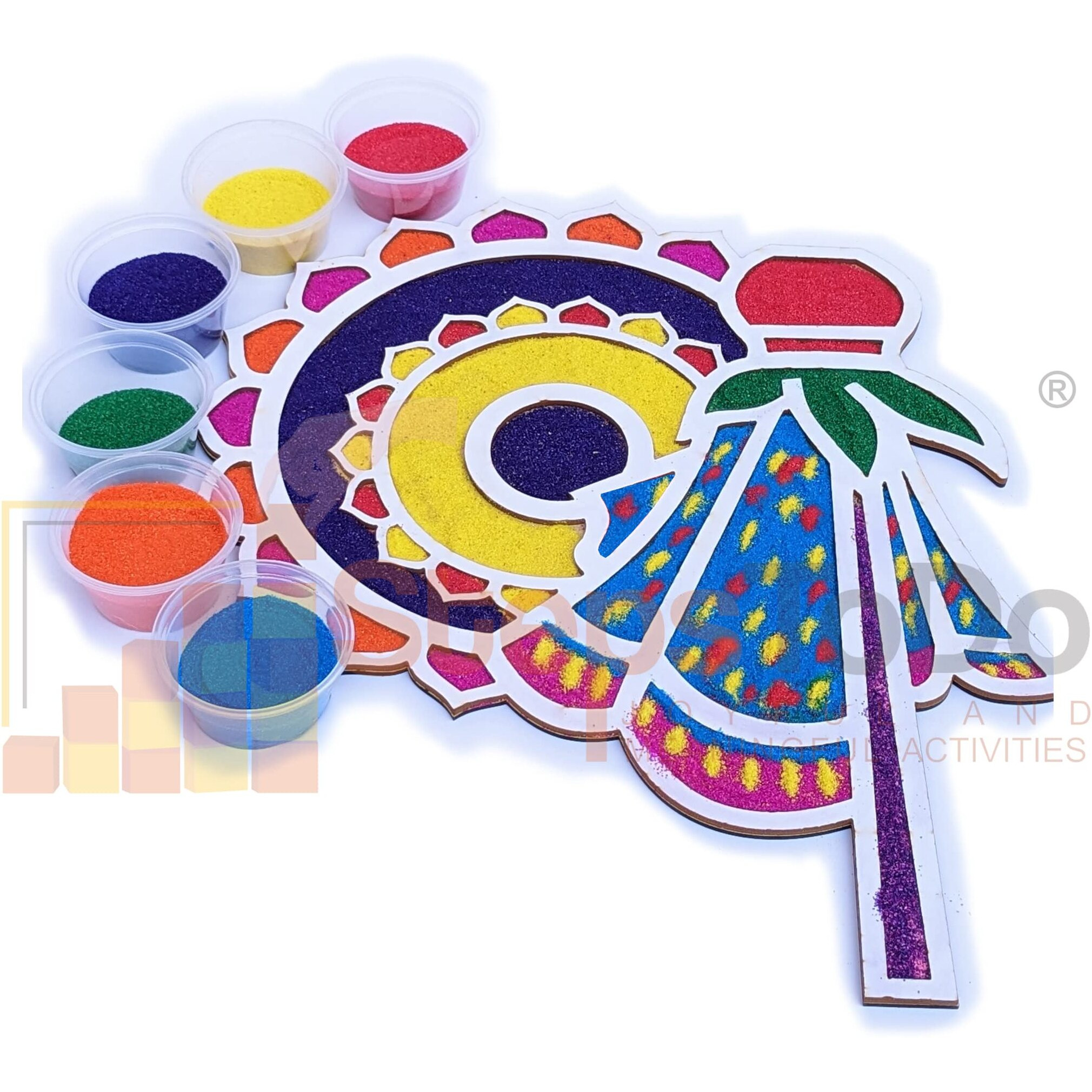 Stepstodo Reusable Rangoli Mat. Gudi Padwa. Ugadi. Flexible, Washable, Readymade Stencil. Just Fill With Rangoli Or Petals. Traditions With Modern Day Ease Of Use. Floating Base (Design L) (11.5 Inch)