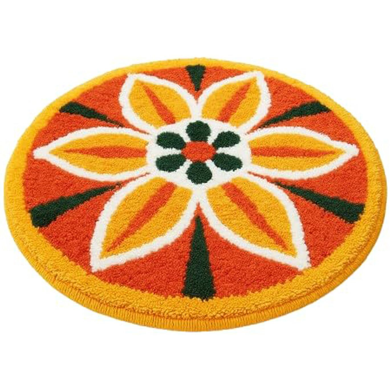 Stromx Super Soft Microfiber Rangoli For Floor Mat/Bedroom/Living Room/Floor Mat/Kitchen Rangoli Home/Modern Rangoli Size (24 X 24 Inches), Multi Design11