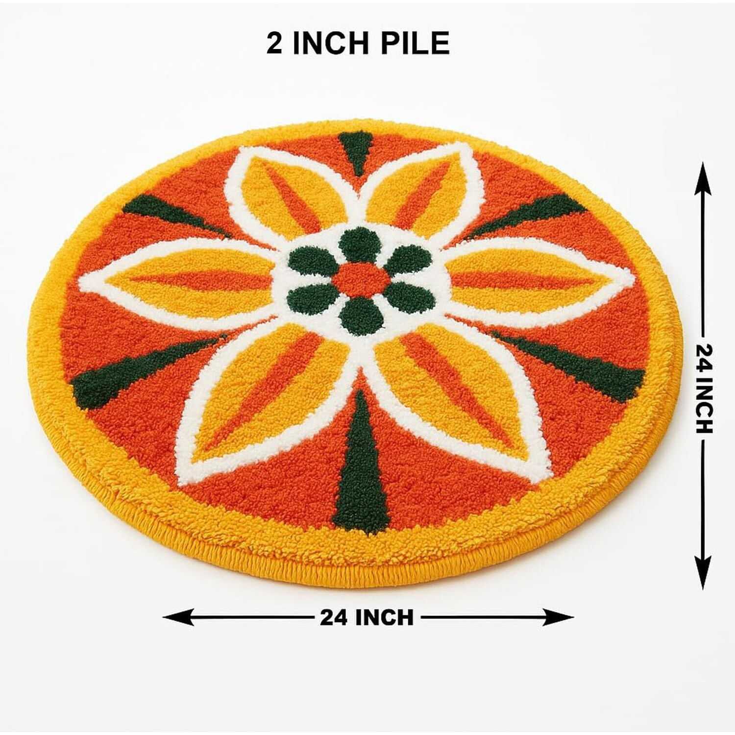 Stromx Super Soft Microfiber Rangoli For Floor Mat/Bedroom/Living Room/Floor Mat/Kitchen Rangoli Home/Modern Rangoli Size (24 X 24 Inches), Multi Design11