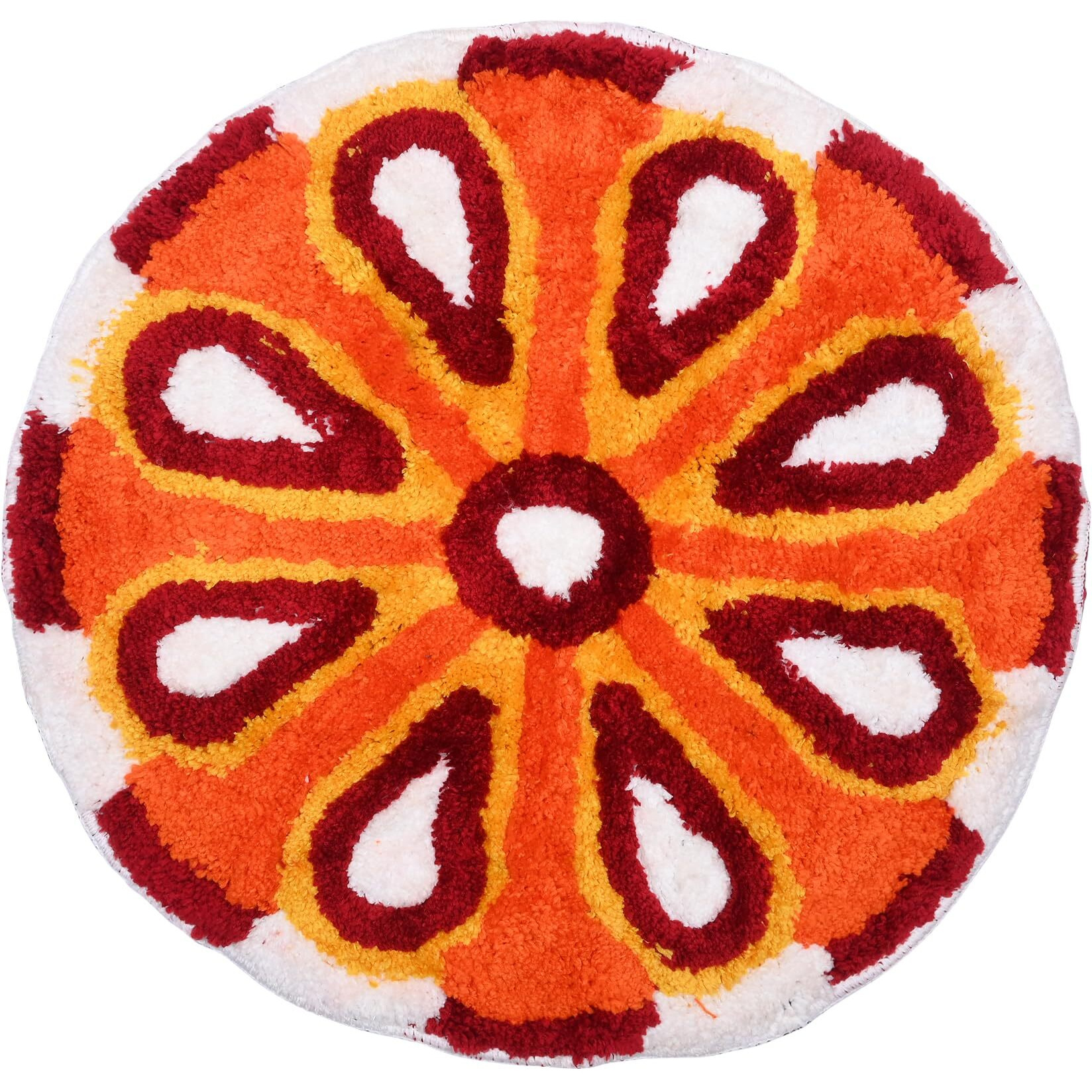 Stromx Super Soft Microfiber Rangoli For Floor Mat/Bedroom/Living Room/Floor Mat/Kitchen Rangoli Home/Modern Rangoli Size (24 X 24 Inches), Multi Design1