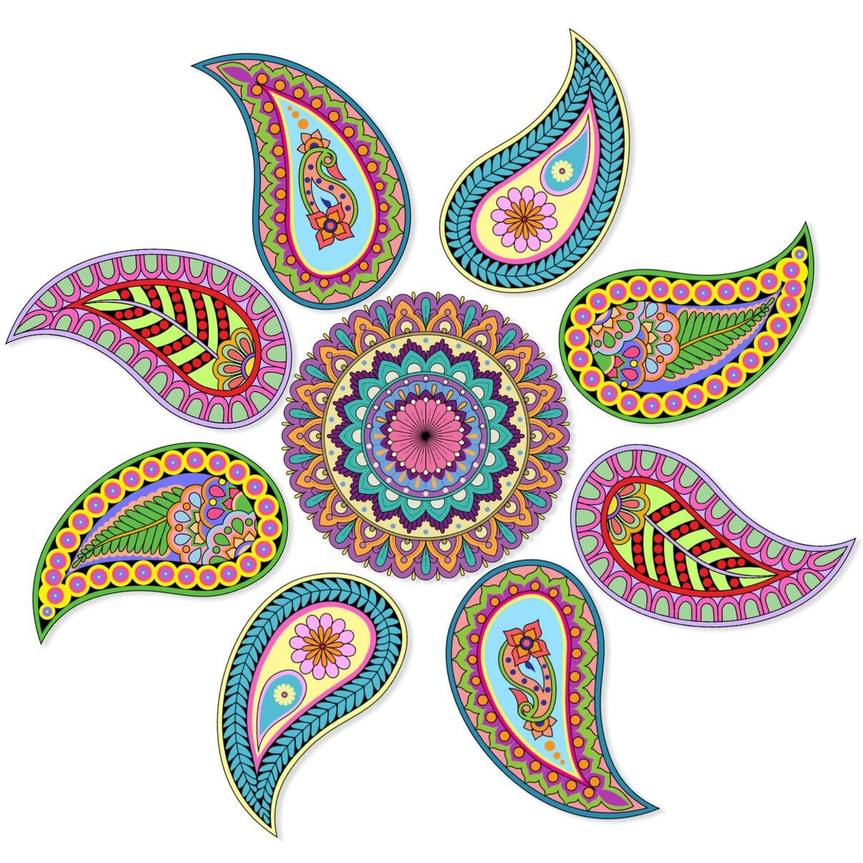 Ambiyaa Pvc Vinyl Handmade Rangoli Self Adhesive Sticker (Ambiyaa)