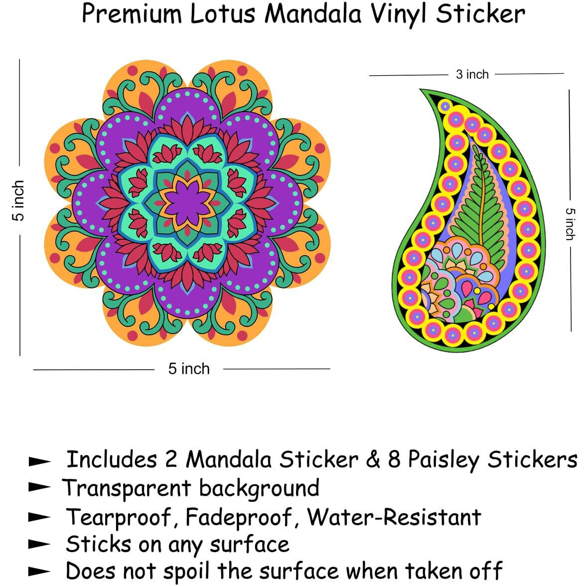 Ambiyaa Pvc Vinyl Handmade Rangoli Self Adhesive Sticker (Ambiyaa)
