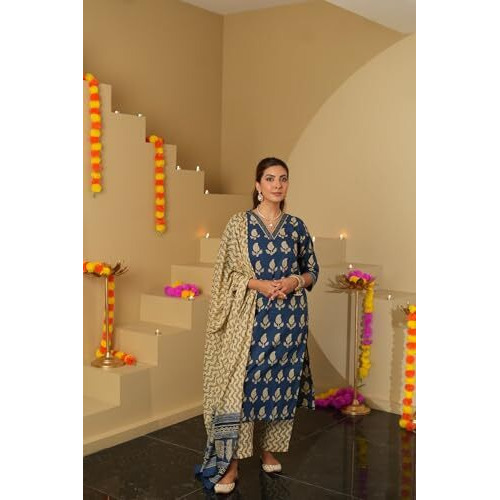 Kurta Set For Women || 3 Pic Kurta For Women (Sp-245-247) (Multicolor, Xl)