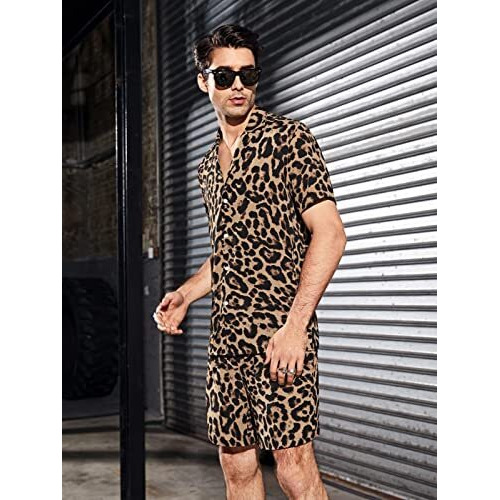 Dhruvi Trendz Mens Rayon Co-Ord Set Regular Fit Night Dress (Dt-Ms-6095&Sh-170_Brown_S)