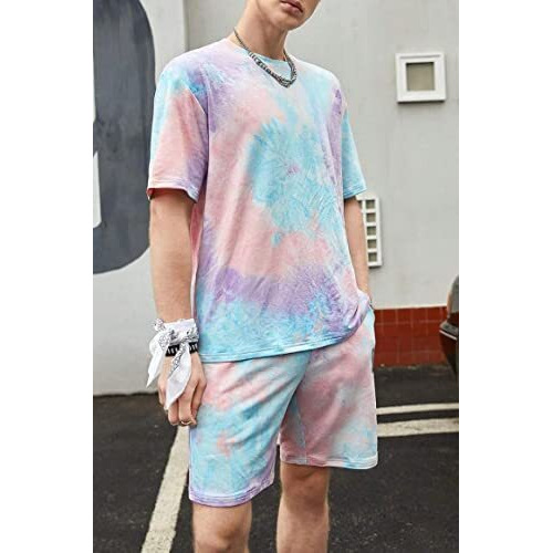 Dhruvi Trendz Mens Lycra Solid Co-Ord Set Regular Fit Night Dress (Dt-Mt-1029&Sh173_Purple_2Xl)