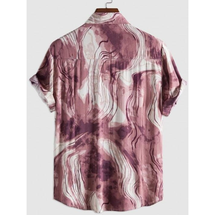 Dhruvi Trendz Mens Rayon Men's Casual Shirt Regular Fit Western (Dt-Ms-6060_Pink_2Xl)