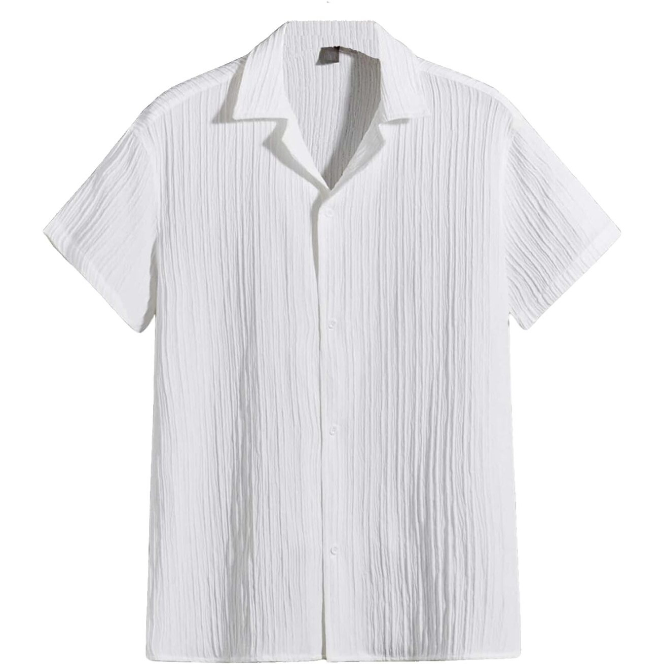 Dhruvi Trendz Mens Polly Cotton Men's Casual Shirt Regular Fit Casual (Dt-Ms-6141_White_L)