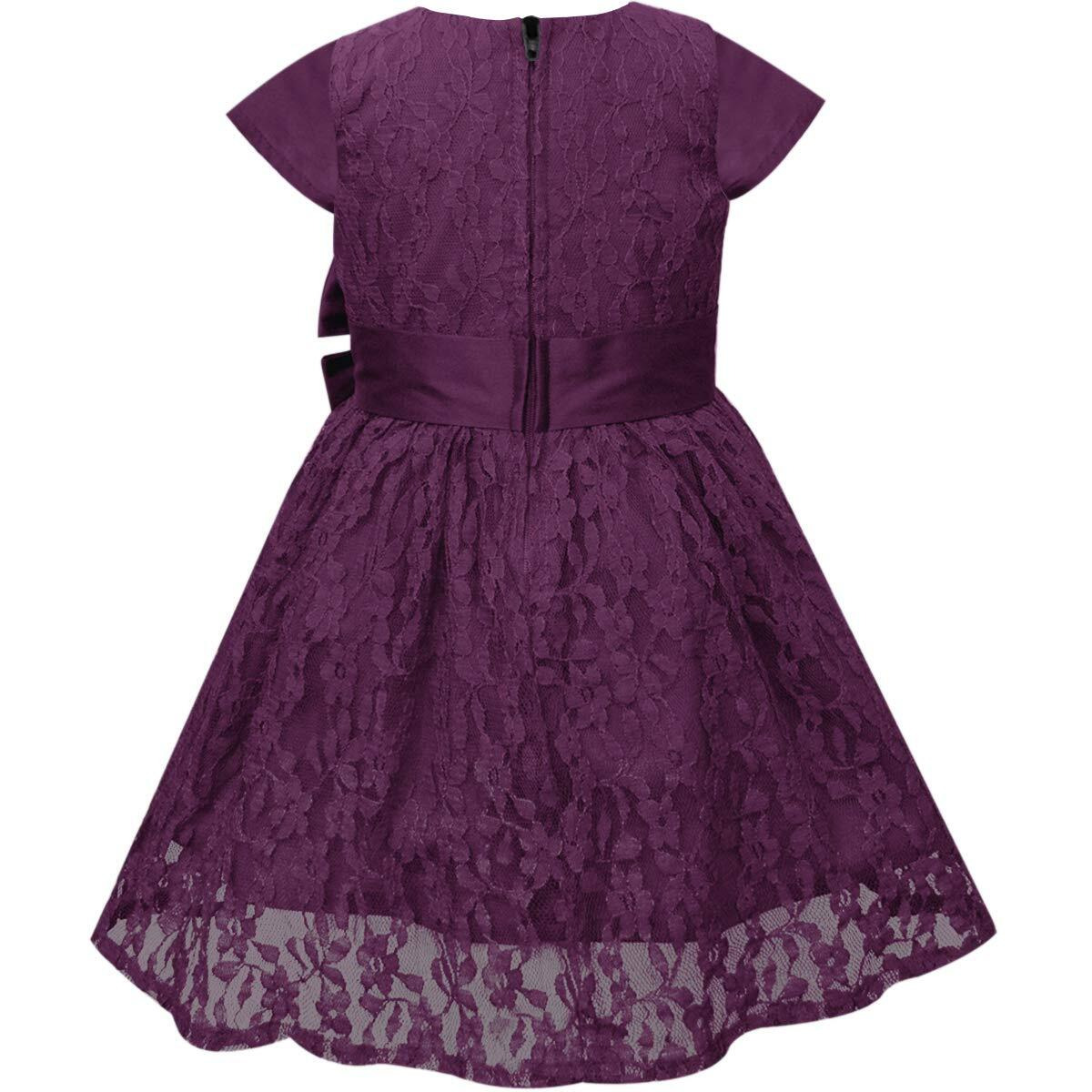 A.T.U.N Baby Girl's Nylon Fit And Flare Knee Length Dress (Gdrs Dob Wnl_Wine_12 Months-24 Months)