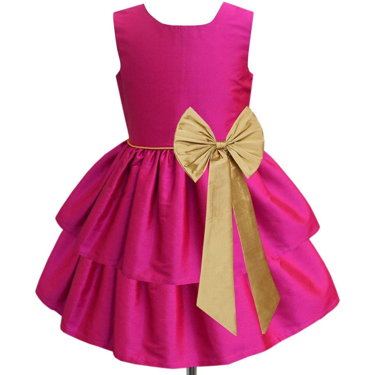 A.T.U.N. All Things Uber Nice Polyester Fit And Flare Special Occasion Dress (Gdrs Cam Fsg_Fuchsia_8-9 Years)