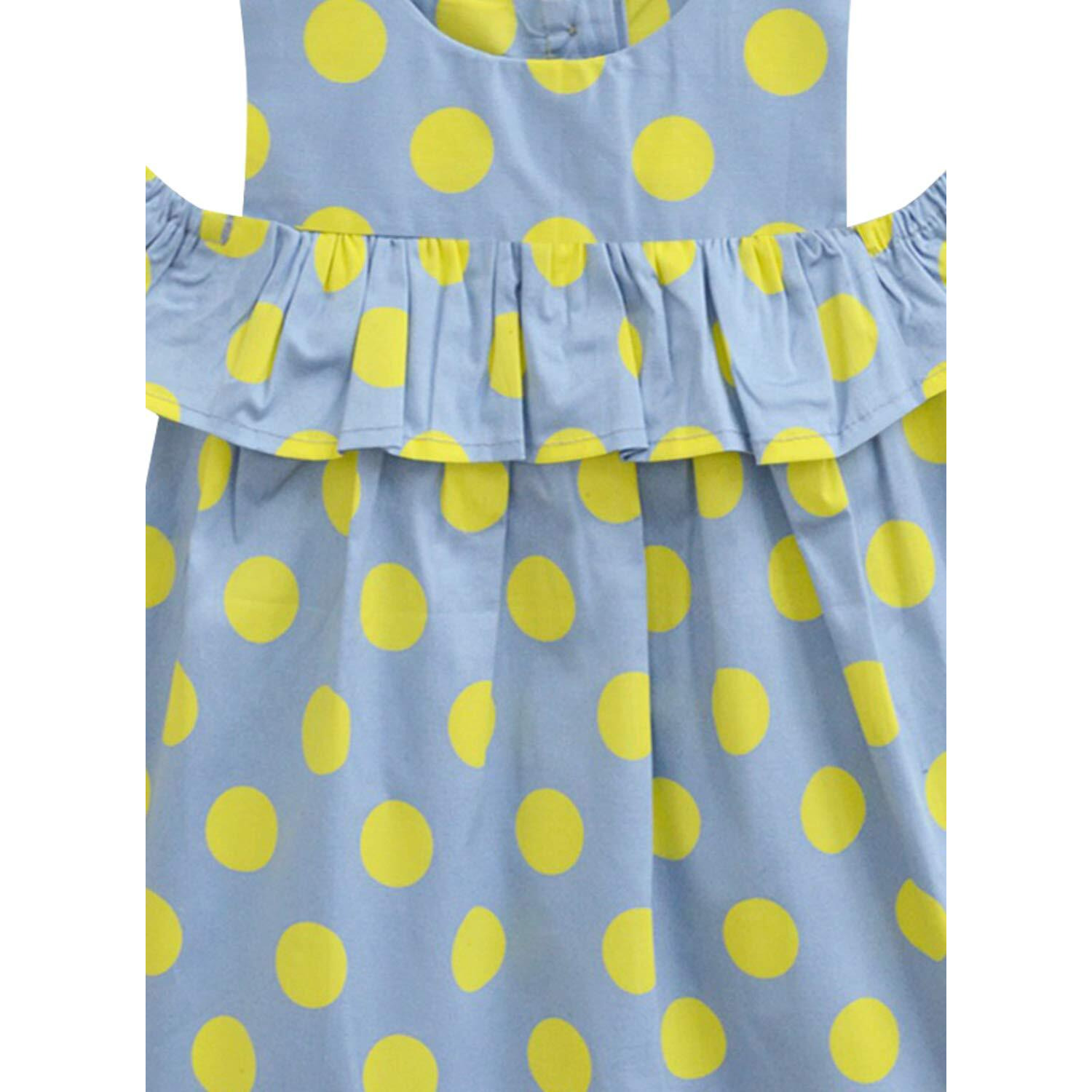 A.T.U.N. (All Things Uber Nice) Girl's Cotton A-Line Knee-Length Dress (Gdrs Lcd Bmp_Blue_4 5 Years)