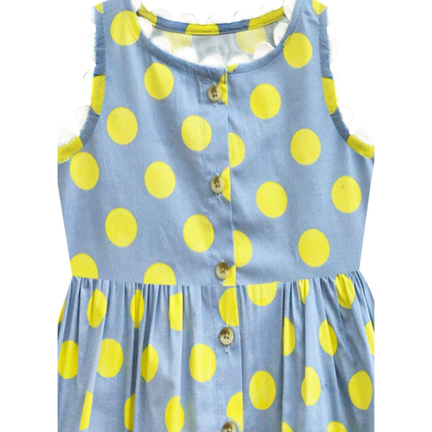 A.T.U.N. (All Things Uber Nice) Girl's Cotton Fit And Flare Knee-Length Dress (Gdrs Sbr Bmp_Blue_2-3 Year)