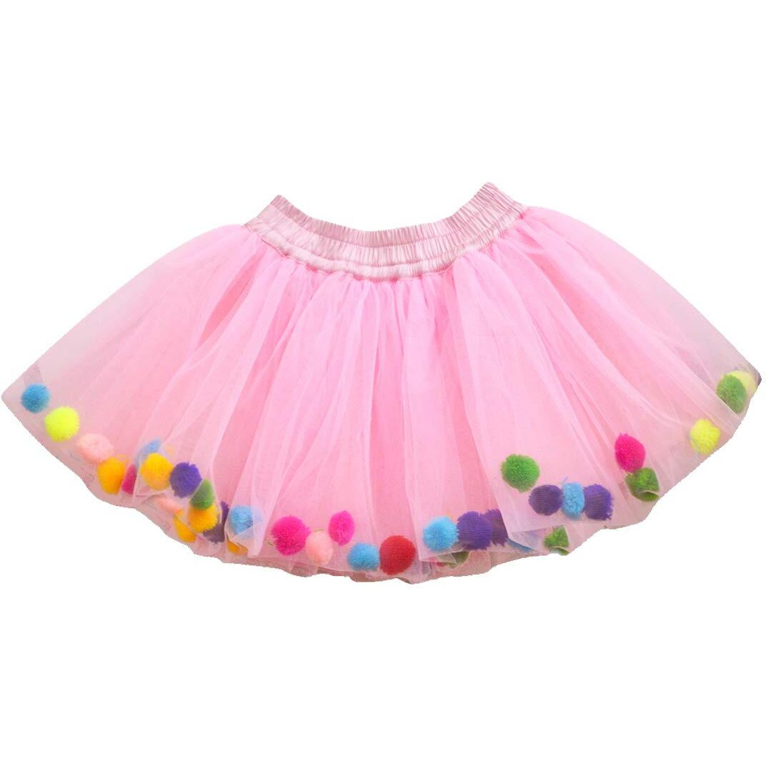A.T.U.N. (All Things Uber Nice) Synthetic Tutu Skirt (Gskt Bpk Pom_6-8_Baby Pink_6-8Y)