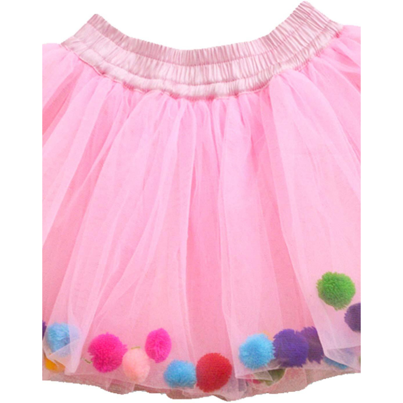 A.T.U.N. (All Things Uber Nice) Synthetic Tutu Skirt (Gskt Bpk Pom_6-8_Baby Pink_6-8Y)