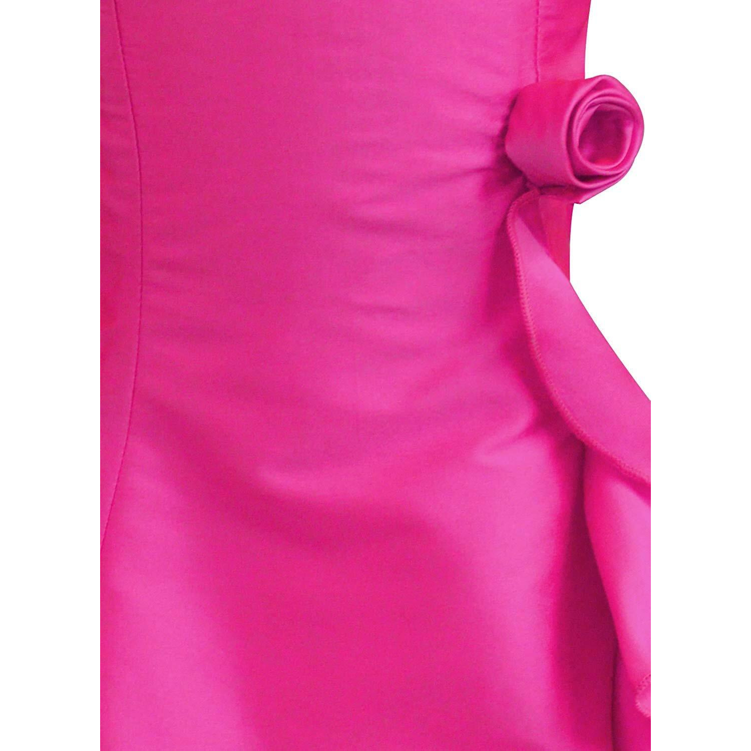 A.T.U.N Baby Girl's Polyester Fit And Flare Knee Length Dress (Gdrs Jes_Fuchsia_3 6 Months)