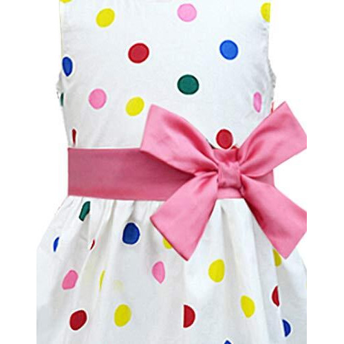 A.T.U.N. (All Things Uber Nice) Girl's Cotton Fit And Flare Knee-Length Casual Dress (Gdrs Dbb_Rouge-Multi_7-8 Years)