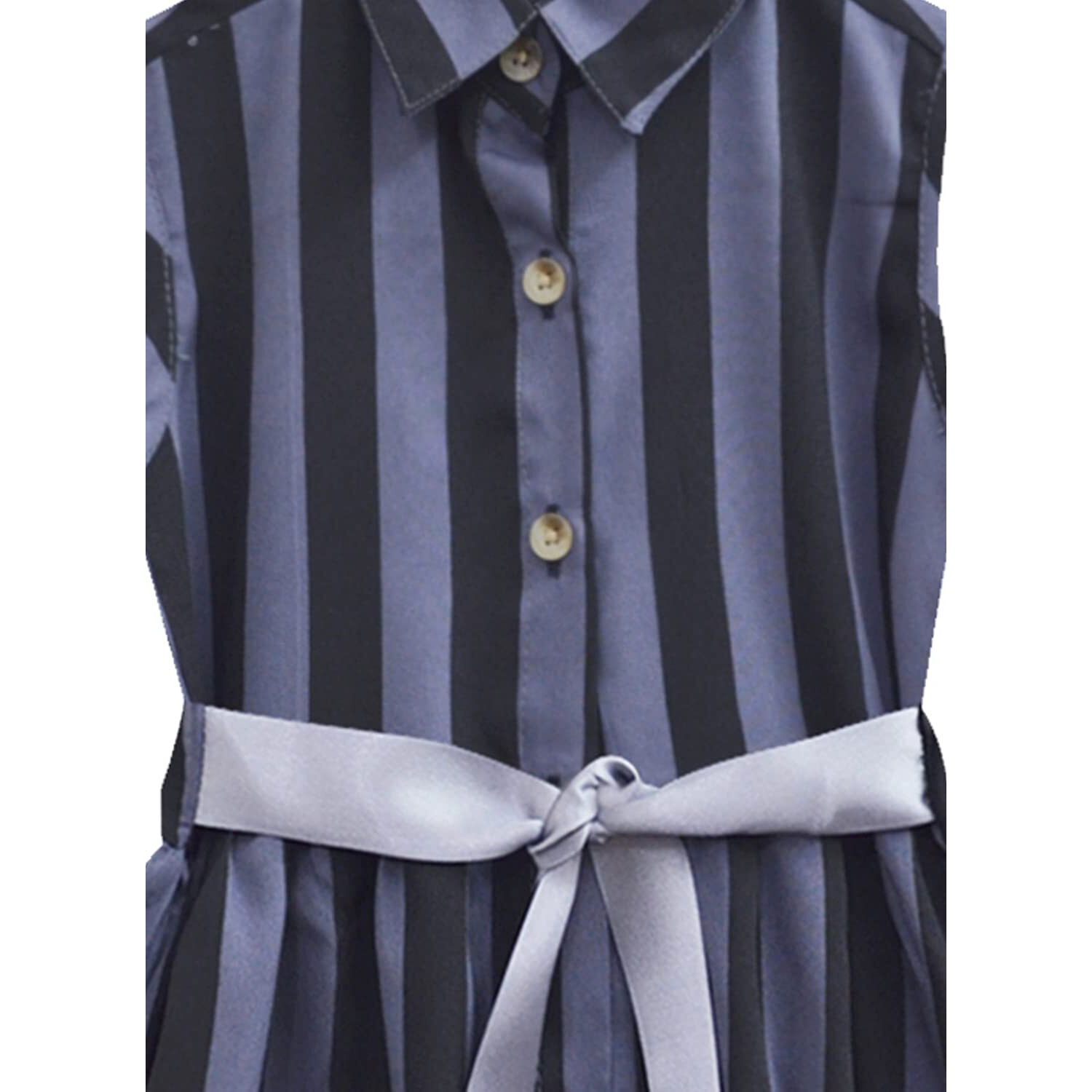 A.T.U.N. All Things Uber Nice Girl's Polyester Shirt Knee-Length Casual Dress (Gdrs Sst_Charcoal-Black_4 5 Years)