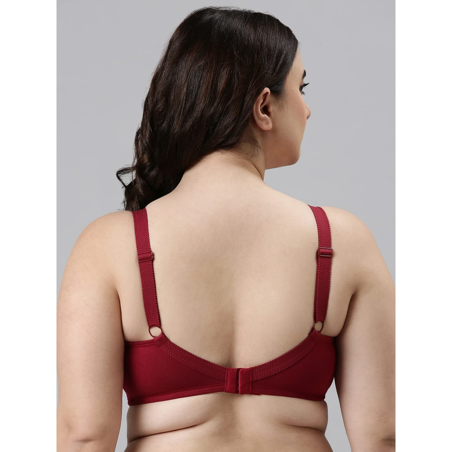 Enamor A014 Women Cotton Full Coverage Non Padded Wire Free Lace Detail Shaper Cooling Bra (A014-Masai-36Z)