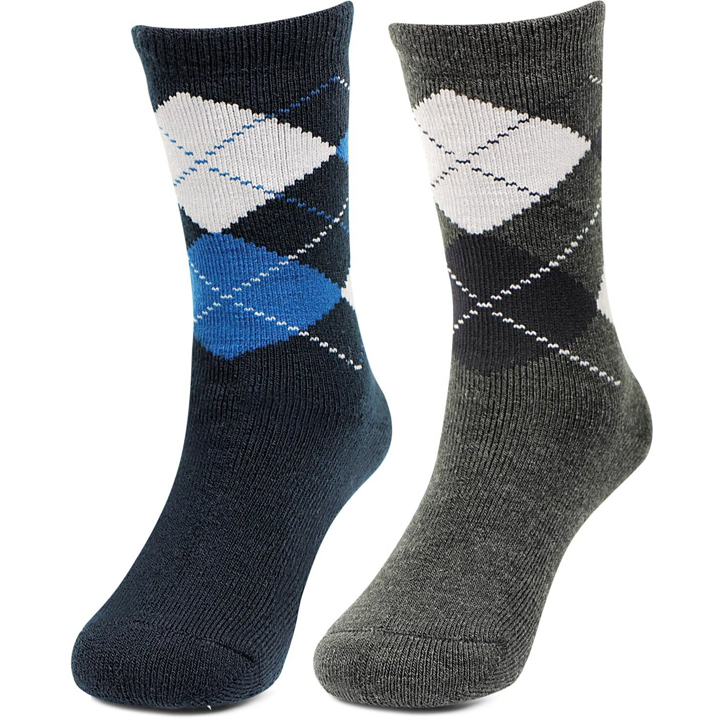Bonjour Boys' Modern Cotton Calf Length Socks Multicolor (Pack Of 2)