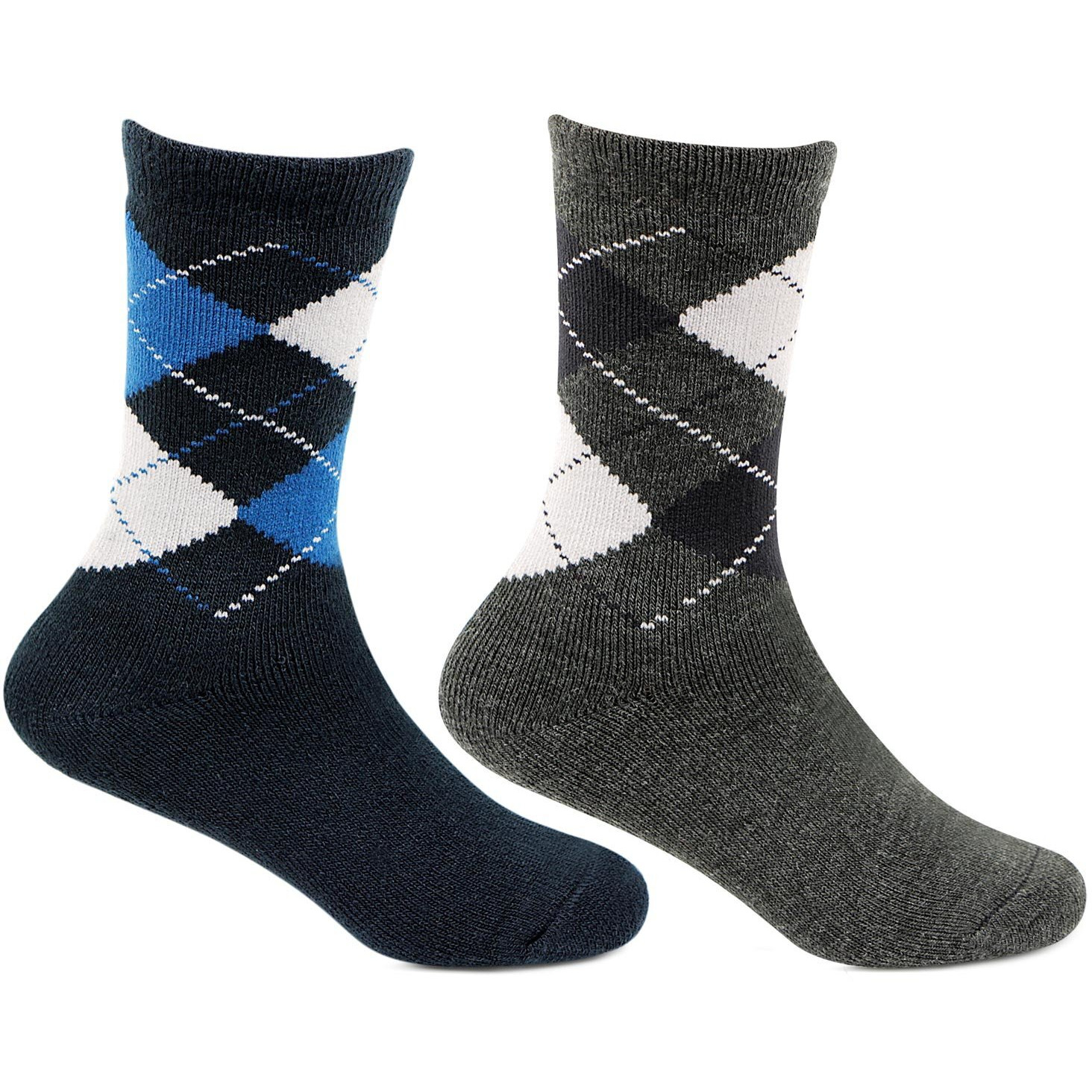 Bonjour Boys' Regular Fit Calf Socks (Pack Of 2) (Bro611A_Multicolored_13 Yrs & Above)