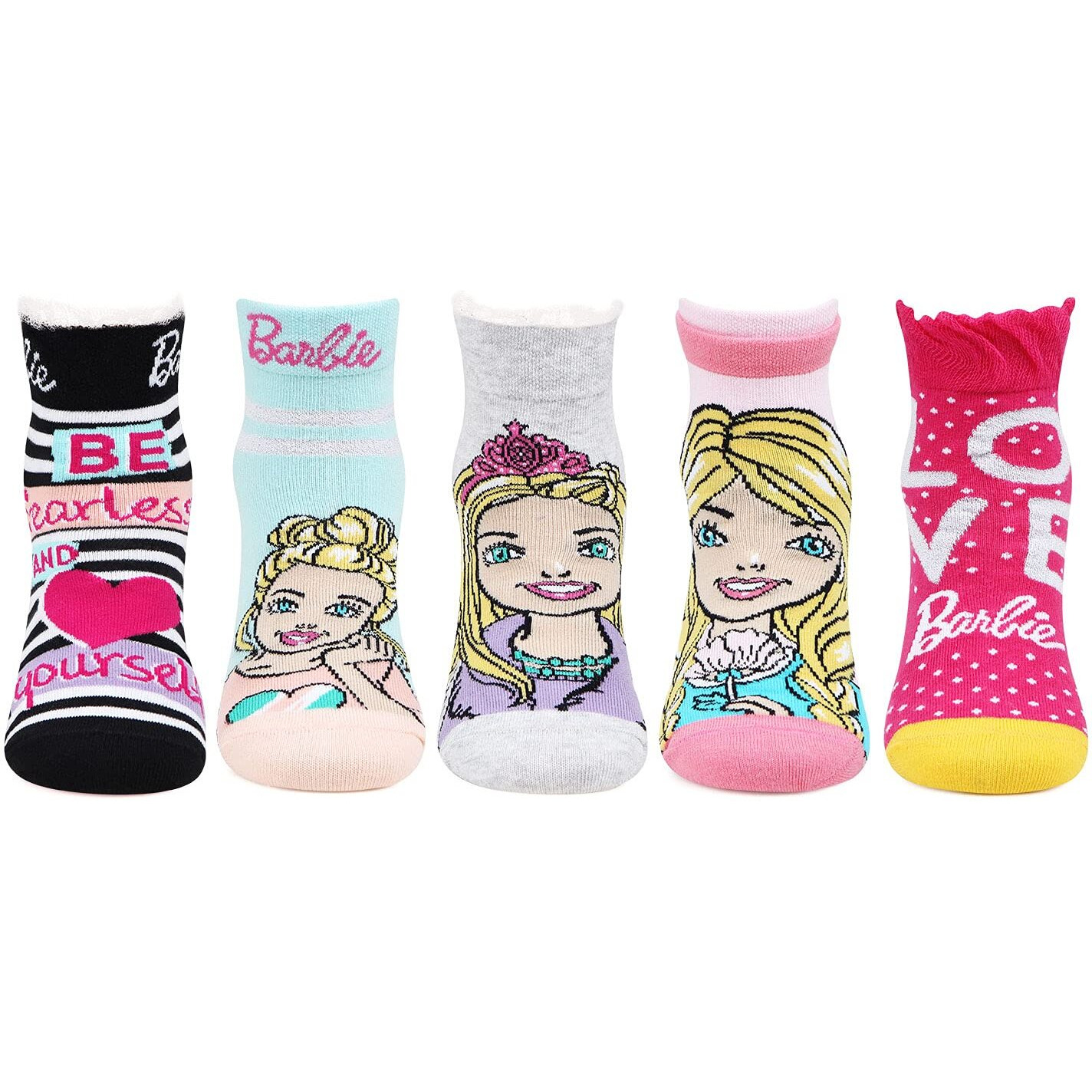 Bonjour Barbie Character Ankle Lngth Socks For Kids-Girls- Pack Of 5