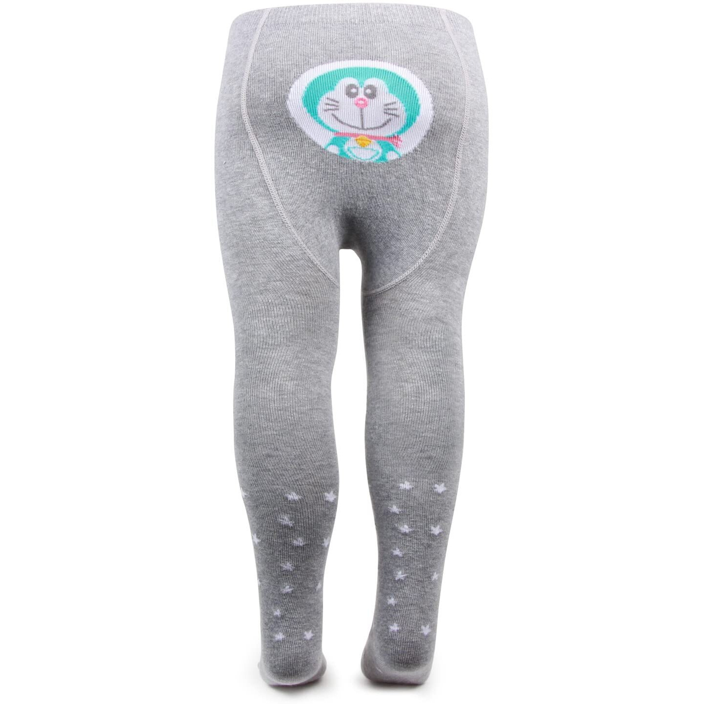 Bonjour Doraemon Knitted Tights For Baby Girls & Baby Boys (2-4 Years, Light.Grey)