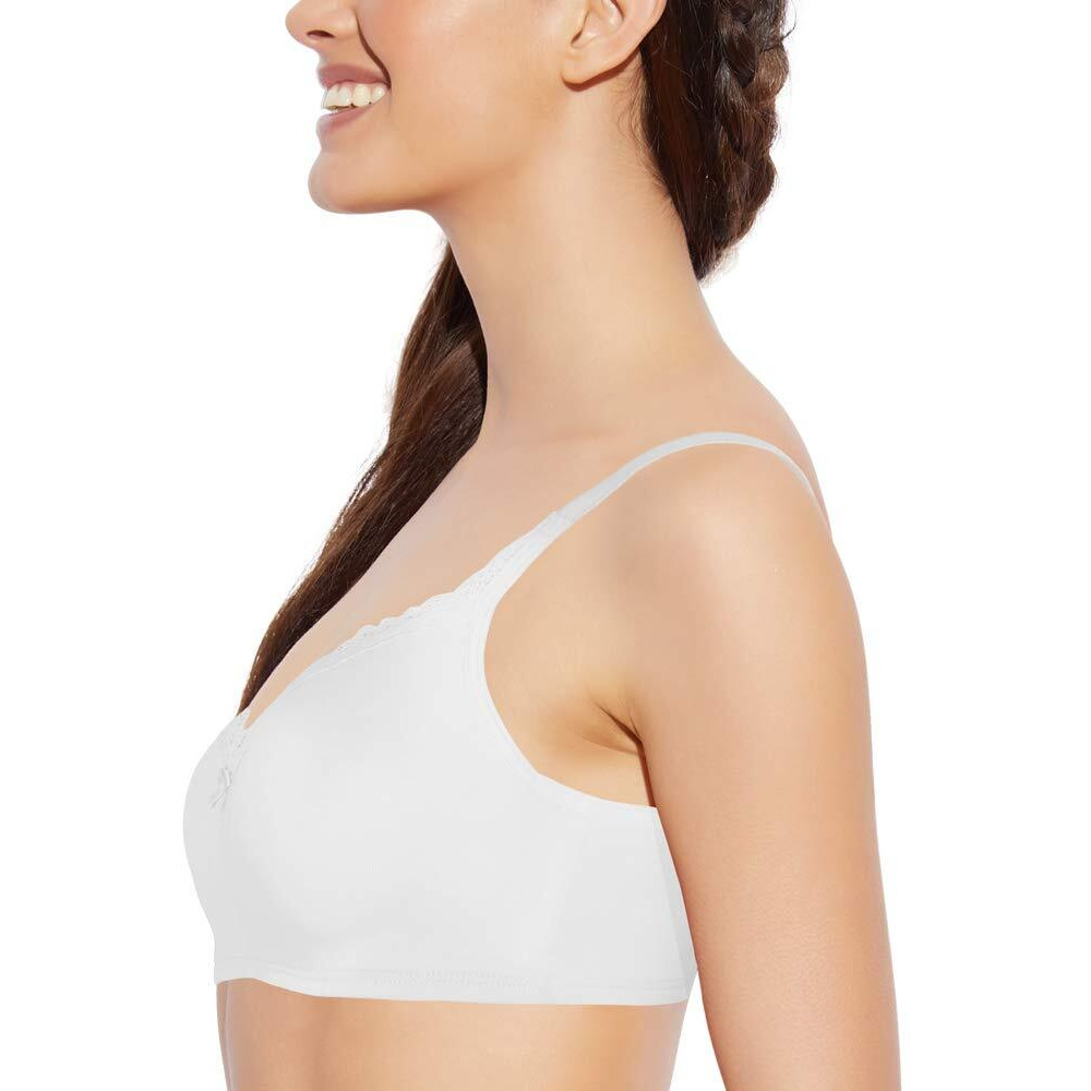 Enamor A017 Smoothening Wirefree Balconette T-Shirt Bra - Padded & High Coverage White