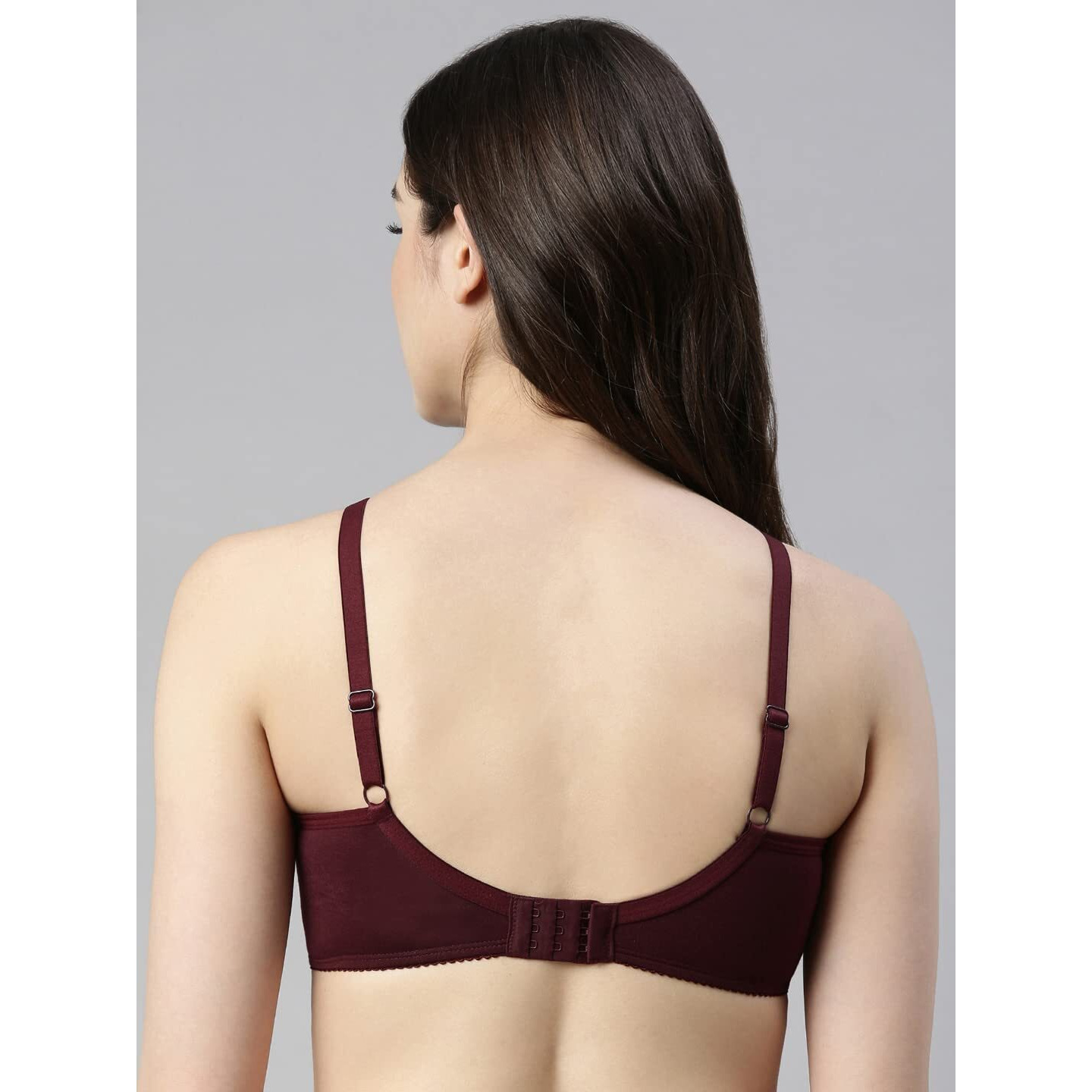 Enamor Mt02 Women's Cotton Sectioned Lift & Support Nursing Bra - Non Padded Non Wired High Coverage(Mt02-Grapewine-38D)