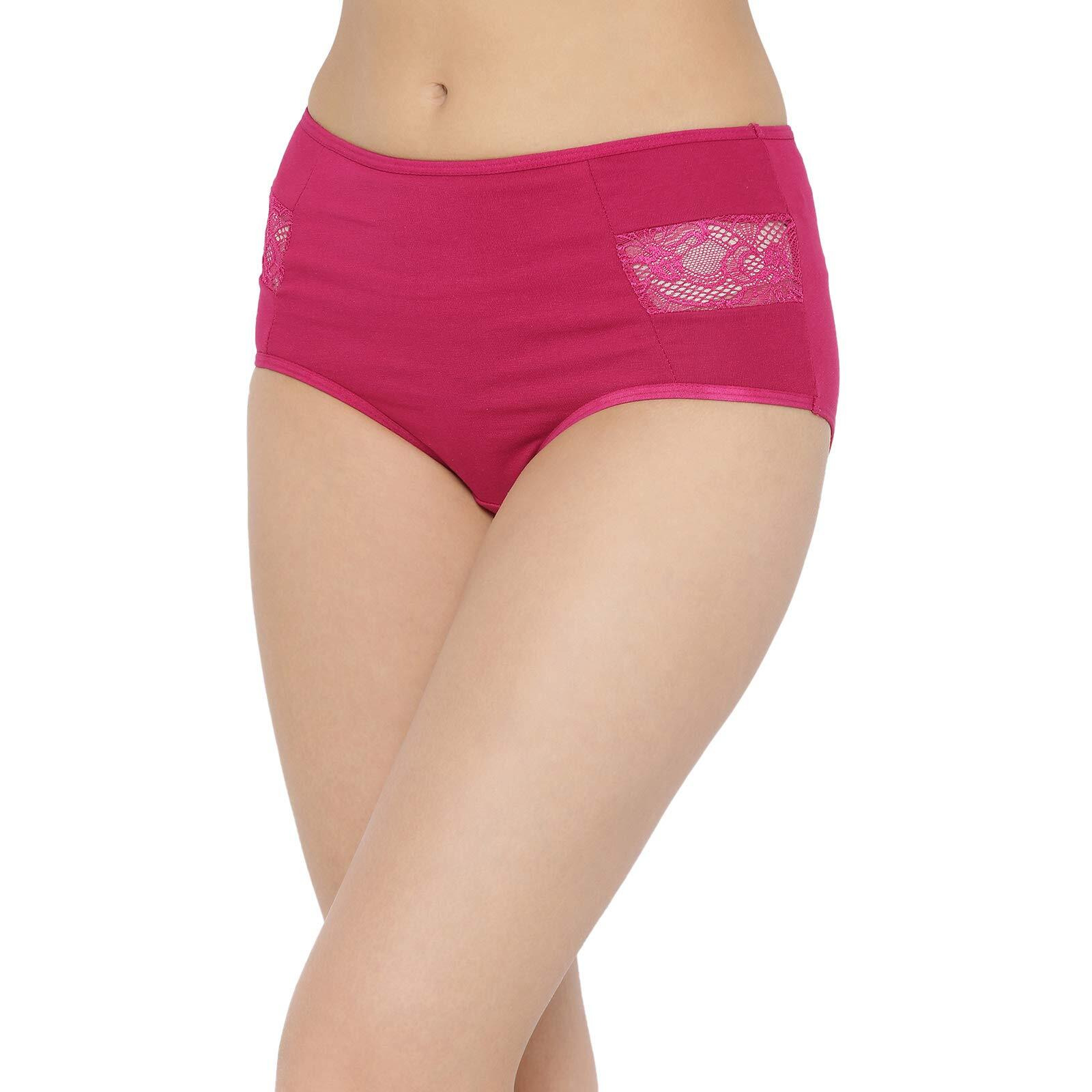 Clovia Women's Cotton Underwear (Pack Of 1) (Pn2962P14L_Pink_Large_Pink_L)
