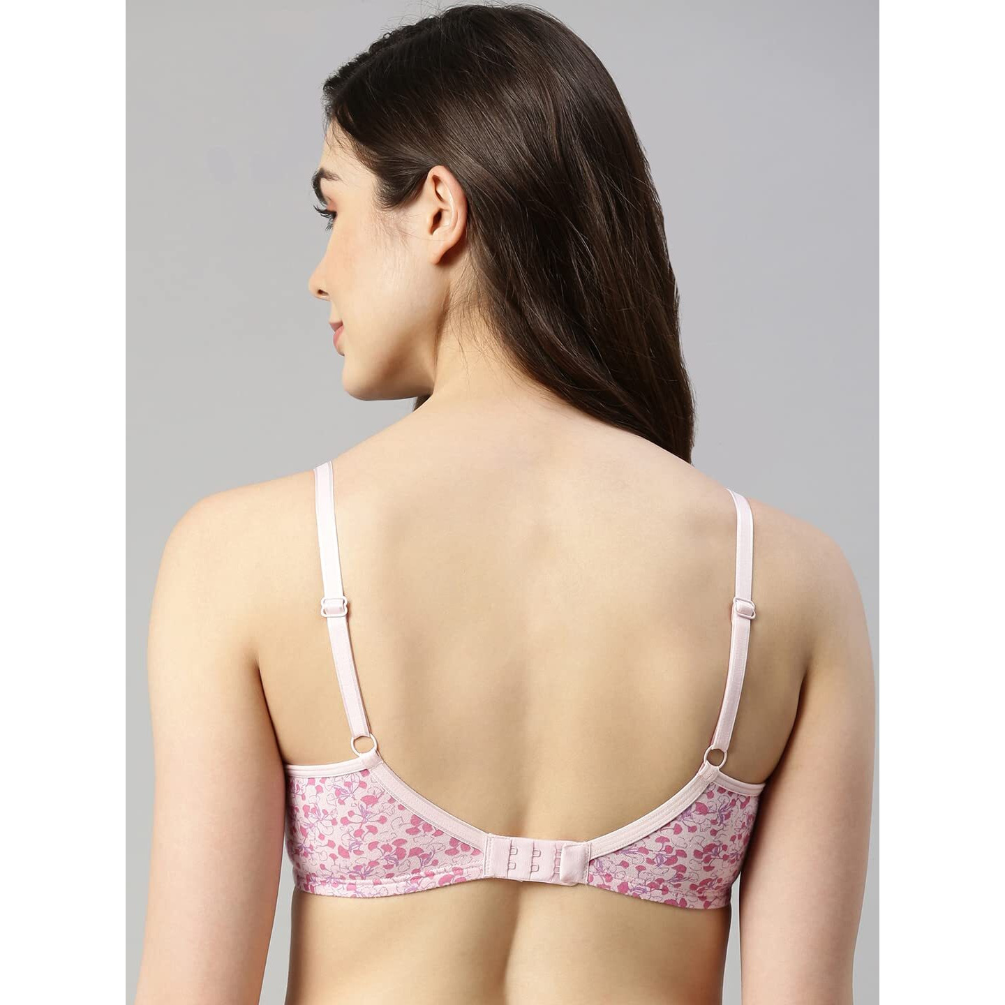 Enamor A017 Women Smoothening Balconette Stretchable Cotton T-Shirt Bra - Padded Non Wired And High Coverage(A017-Ginko Print-32D)