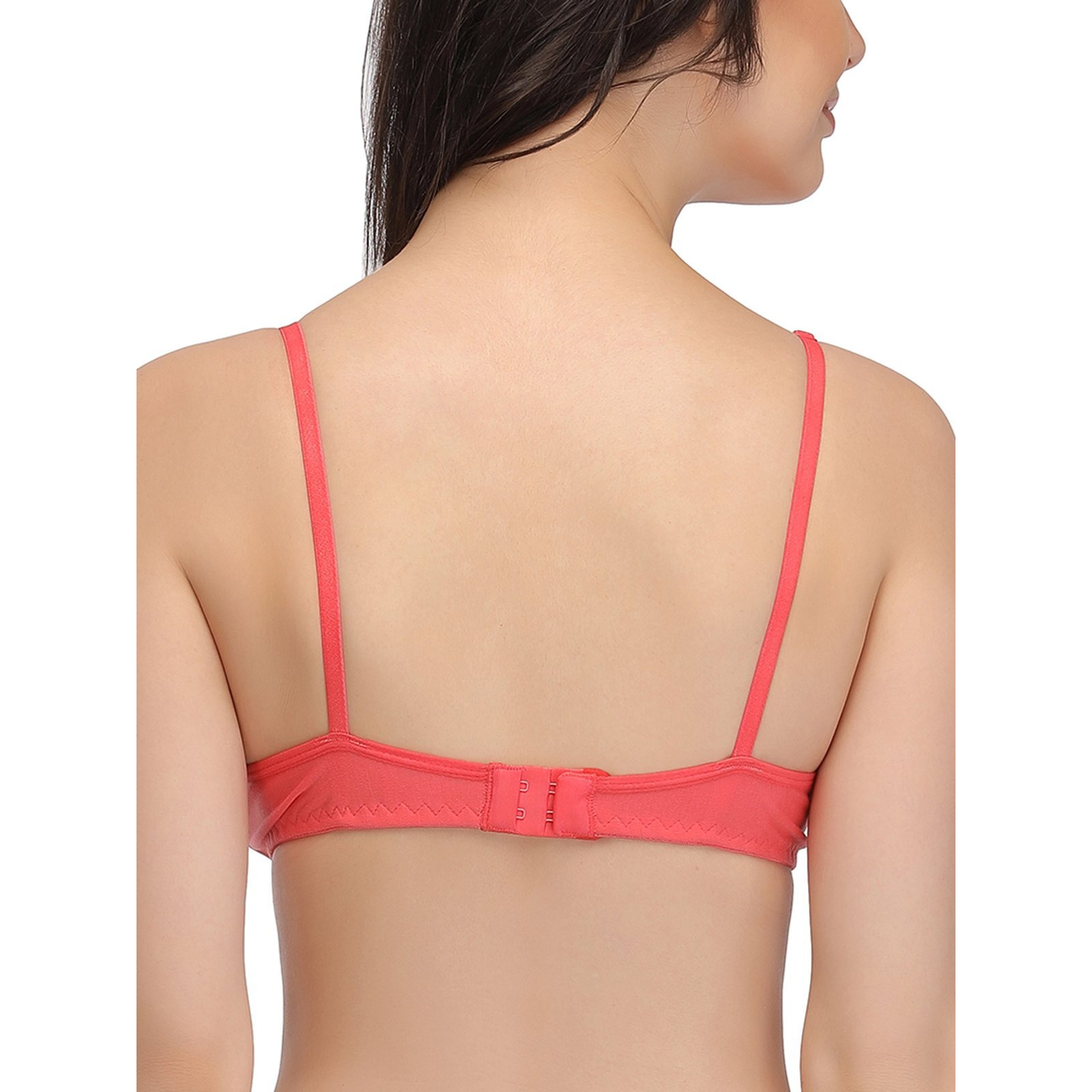 Clovia Women's Cotton Non Padded Wirefree Lacy Full Cup Bra - Pink (Br0706P14_Pink_32C)